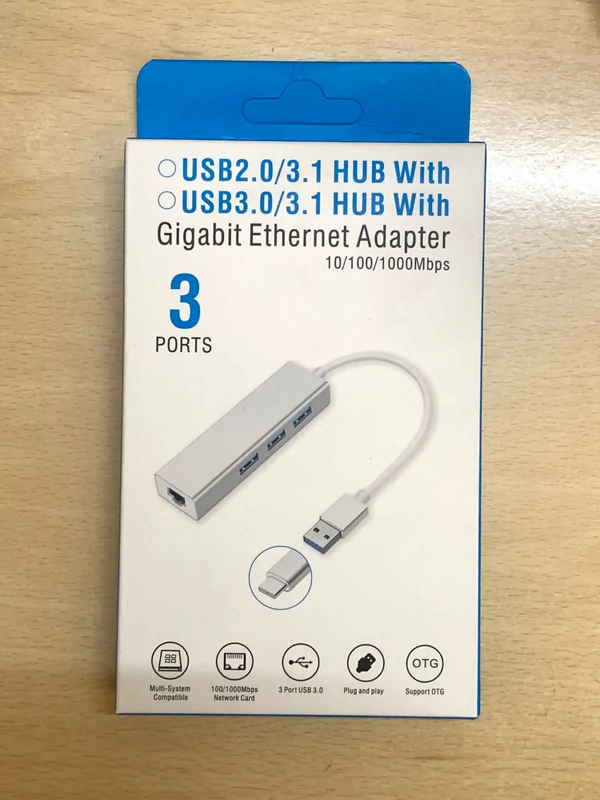 TYPEC TO LAN+HUB ( 2.0 NORMAL )