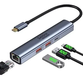 TYPEC TO LAN + HUB { 3.0 GIGA }