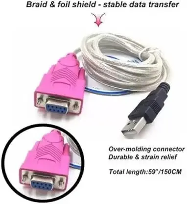 USB TO SERIAL FEMALE ( PINK )