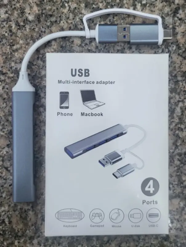 HUB METAL SLIM { TYPEC + USB }