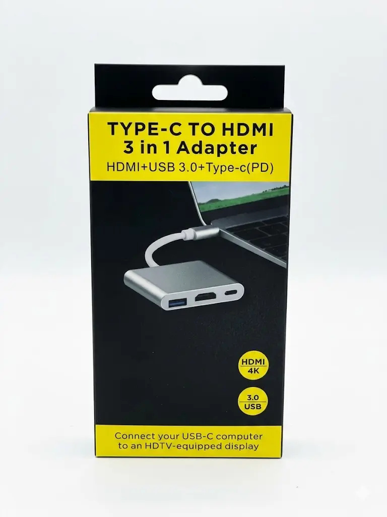 TYPE C TO 3 IN 1 (HDMI+USB+TYPEC )