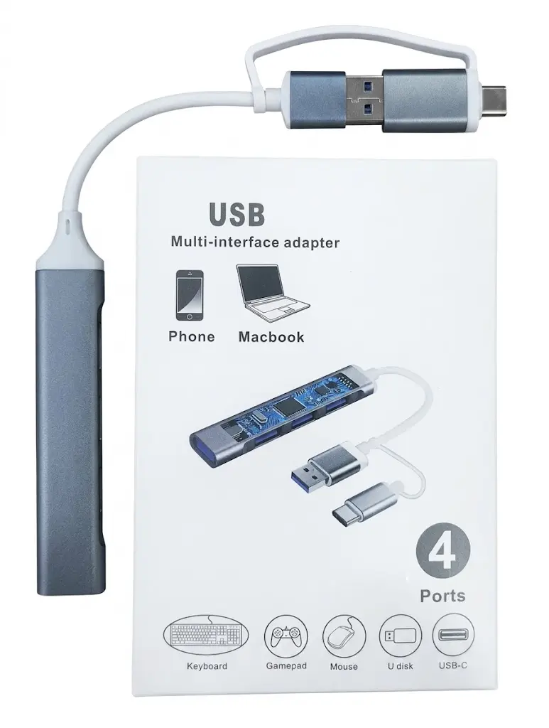 HUB METAL SLIM { TYPEC + USB }