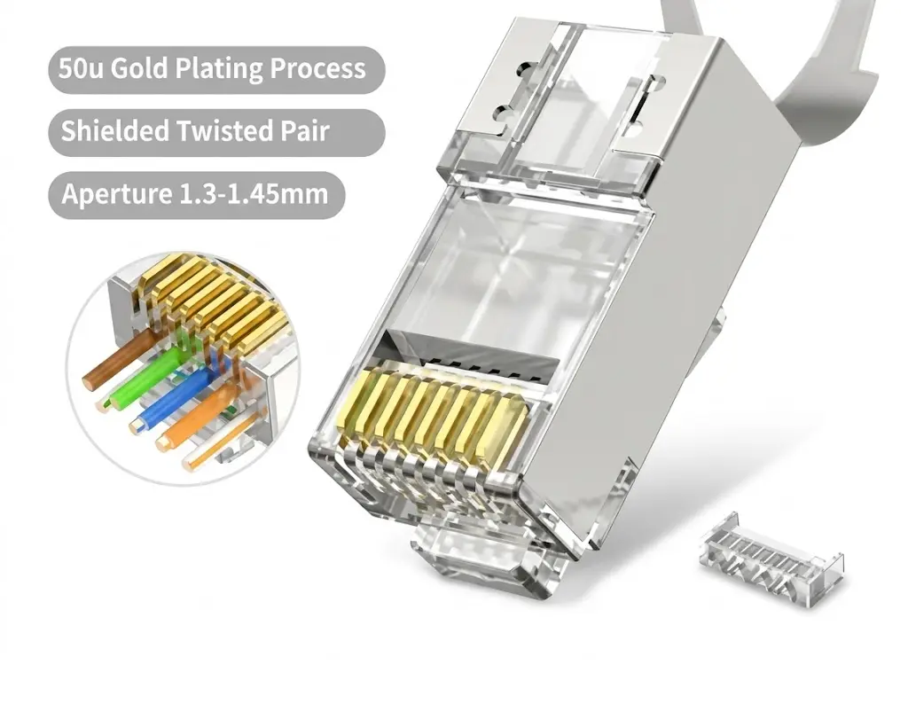 RJ45 CONNECTOR ( CAT 7 METAL )